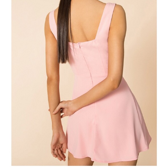 ❌ SOLD ❌ Superdown Square Neck Baby Pink Mini Dress - Picture 2 of 7